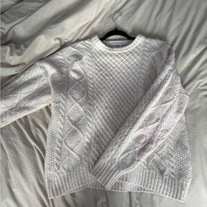 Sunday Best Cream Cable Knit Sweater